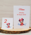 Meniu si numar de masa Minnie Rosu
