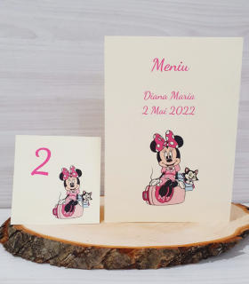 Meniu si numar de masa Minnie Roz