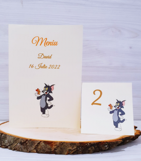 Meniu si numar de masa Tom si Jerry