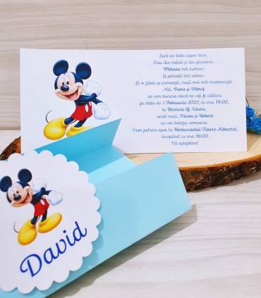 Invitatie Botez Mickey Mouse IB21
