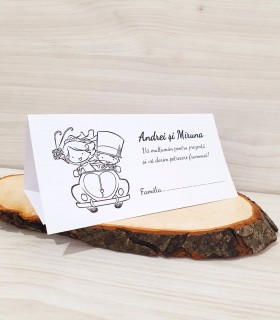 Plic de bani Nunta Miri in Masinuta