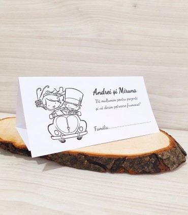 Plic de bani Nunta Miri in Masinuta