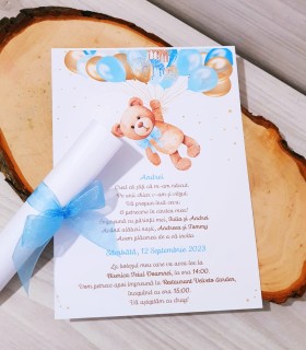 Invitatie Papirus Ursulet si Baloane