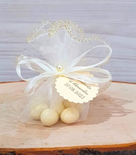 Marturie Saculet Crem Bomboane - Perla