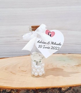 Marturie Nunta Perle Albe In Sticluta