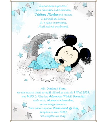 Invitatie Botez Electronica Mickey IE13