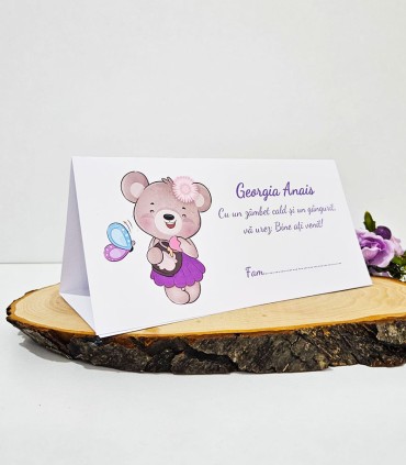 Plic bani botez Fetita Ursulet