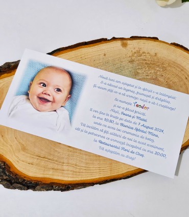 Invitatie Botez Foto Baietel IB51