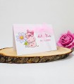 Invitatie Botez Fetita Hipopotam IB54