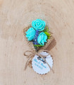 Buchetel Trandafir Spuma TURQUOISE