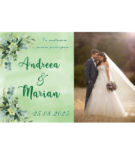 Magnet Nunta Green (9x6 cm)